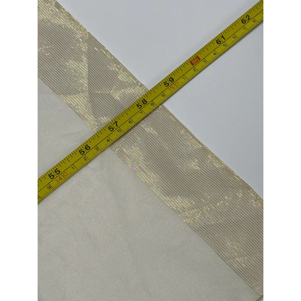 Runway Gold Metallic Sheer Striped Scarf Made in‎ Italy 13x60 16-0-050